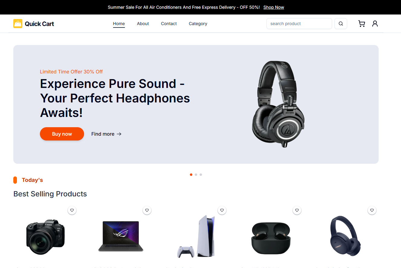 QuickCart - E-Commerce Website
